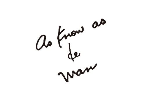 as know as de wan アズ ノゥ アズ デ ワン